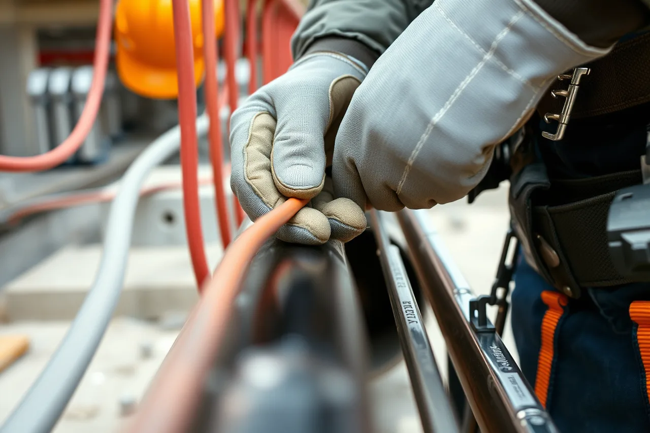 Electrician pulling wire through conduit on a job site (Texas contractor licensing, TDLR rules, fees and renewal steps)